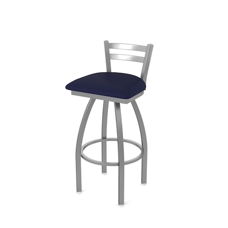 OD411 Jackie Low Back Stainless Steel 25 Swivel Outdoor Counter Stool With Breeze Sapphire Seat